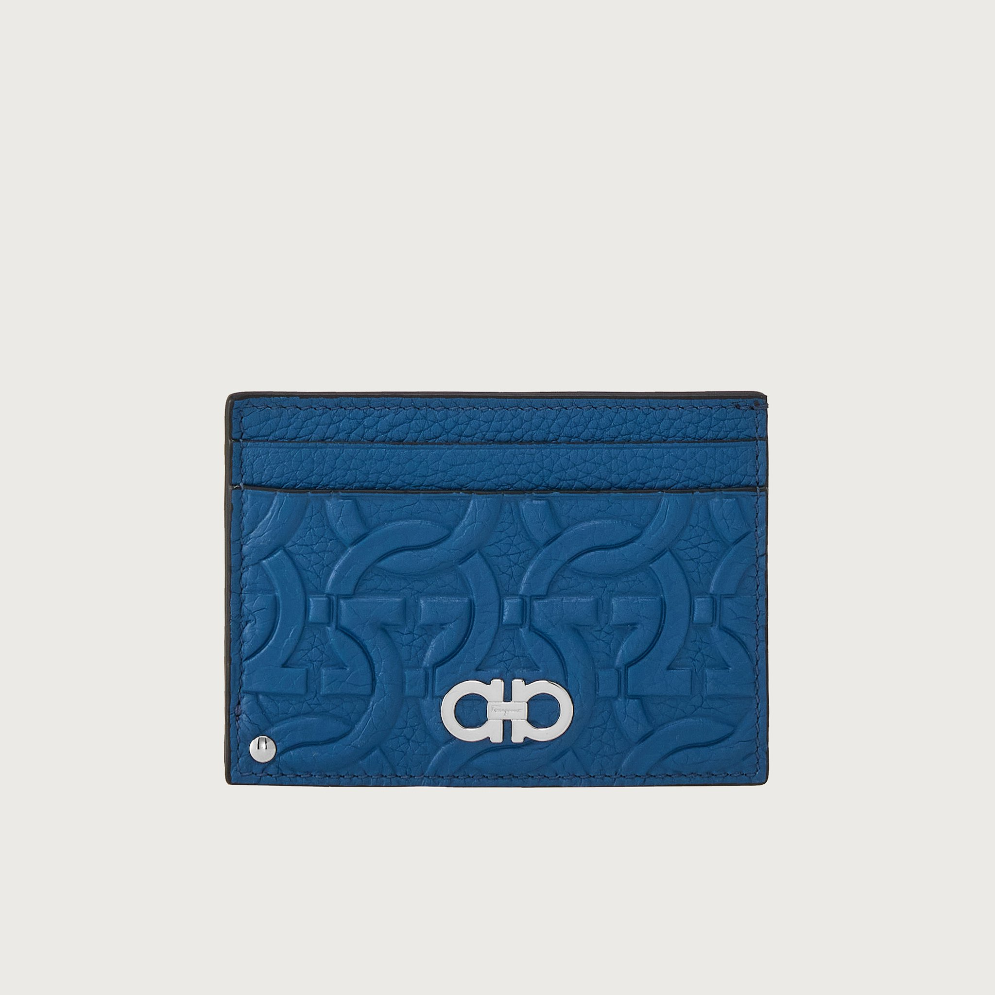 Salvatore Ferragamo Gancini Card Holder Blue